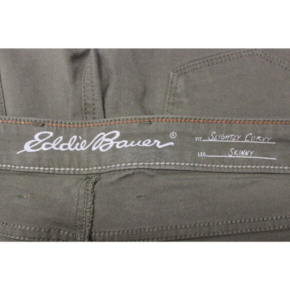Eddie Bauer Women’s Size 16 Slightly Curvy Skinny Jeans Military Green - Picture 8 of 12